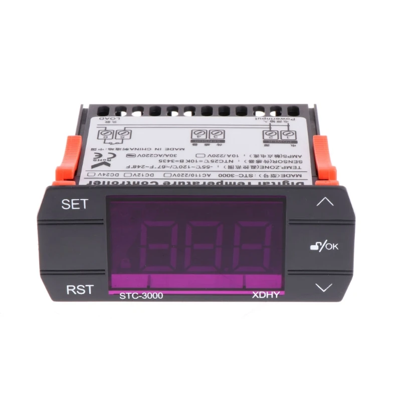 Высокое качество AC 110-220V 30A цифровой регулятор температуры STC-3000 сенсорный экран с датчиком