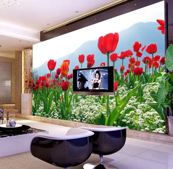 Настенная бумага с цветочным рисунком 3 d настенные фрески для гостиной фотообои