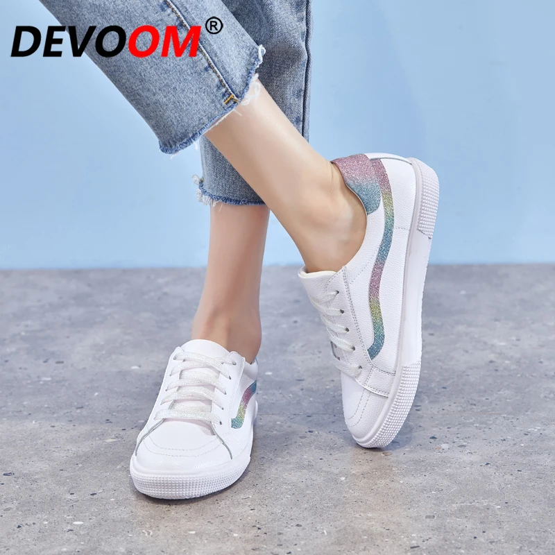 Женская Повседневная обувь для скейтборда белые кроссовки с низким берцем