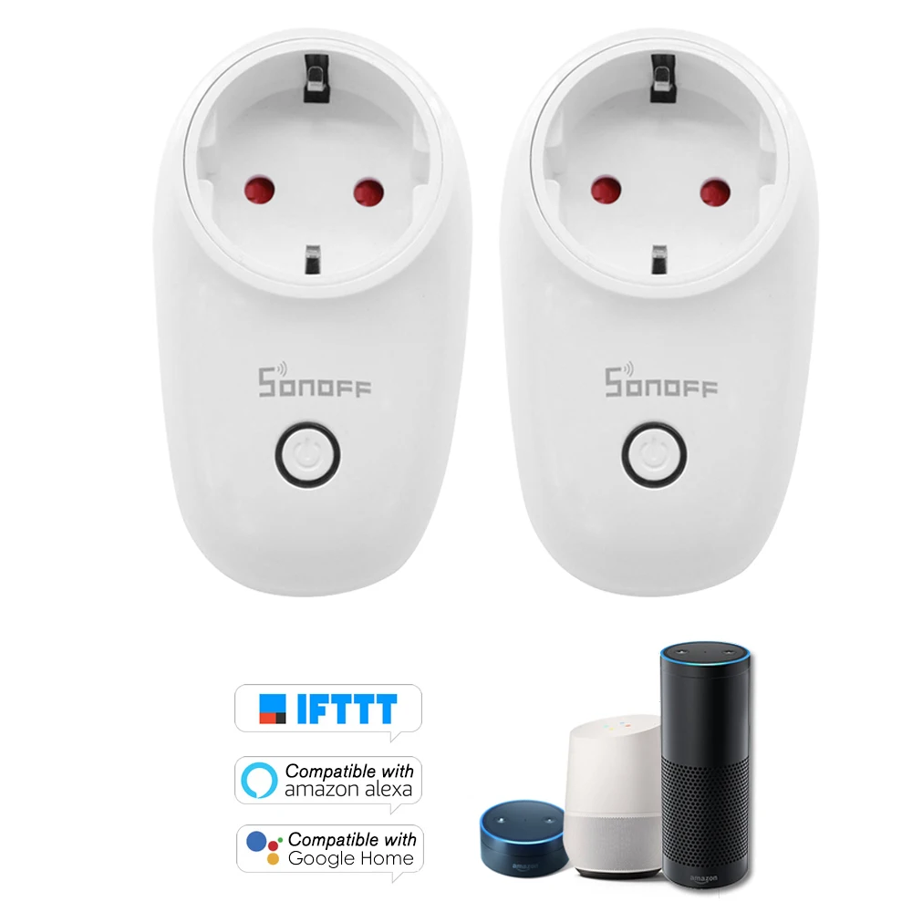 2 Pcs 5 шт. SONOFF S26 ITEAD Wifi умная розетка беспроводной пульт дистанционного управления зарядный адаптер умный дом розетки питания ЕС Тип F Смарт время - Комплект: 2 Pcs