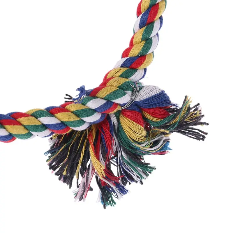 

Pet Bird Parrot Swing Toy Hanging Cage Cotton Rope Chew Bites Toys For Parakeet Cockatiel Cockatoo Conure Bird Supplies S/L C42