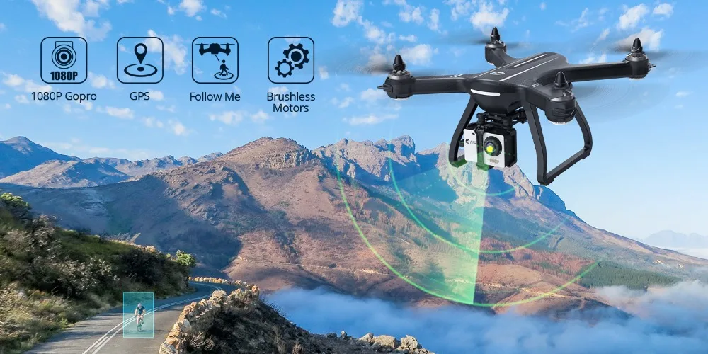 Holy Stone HS700 gps Дрон с камерой HD 1080P 110 ° FOV широкоугольный FPV видео 5G Wi-Fi камера Дрон вертолет профессиональный