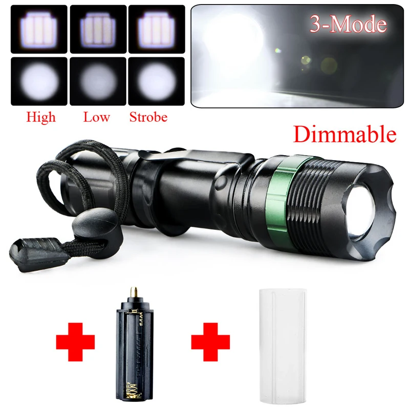Adjustable Q5 LED Flashlight 3000 Lumens Mini Torch Lamp 3 Modes Camping Hunting Fishing Lanterna Use AAA/18650 | Лампы и освещение