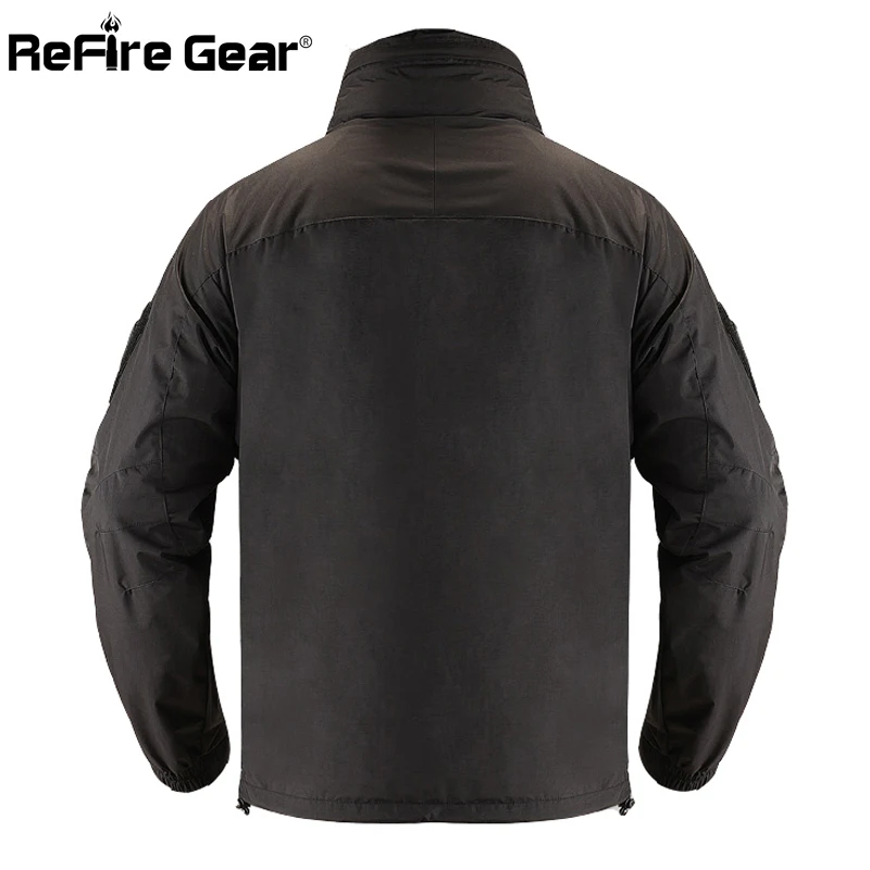 Refire gear легкая армейская тактическая куртка мужская Весенняя водонепроницаемый капюшон ветровка пальто Мужская Осенняя мягкая военная куртка