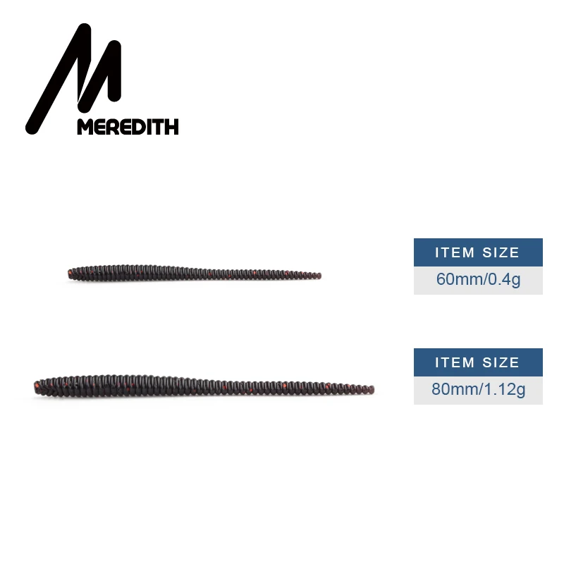 MEREDITH Slow SinkingTrout мягкие приманки в виде червей 60 мм 80 мм искусственные рыболовные приманки морские черви дождевой червь мягкие приманки для рыбалки воблеры