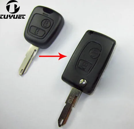 Модифицированный складной флип чехол для Citreon C2 Peugeot 206 ключей|case for|case casecase blank |