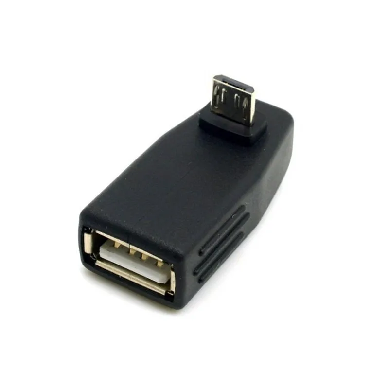 2шт 90 градусов вверх и вниз прямоугольный Micro usb type B к USB Женский OTG адаптер разъем