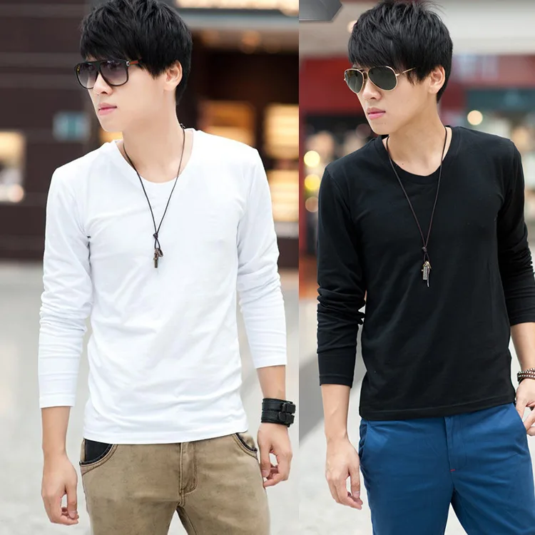 2016 Новый Человек Футболка Подходит Случайные Футболки Мужчин С Длинными