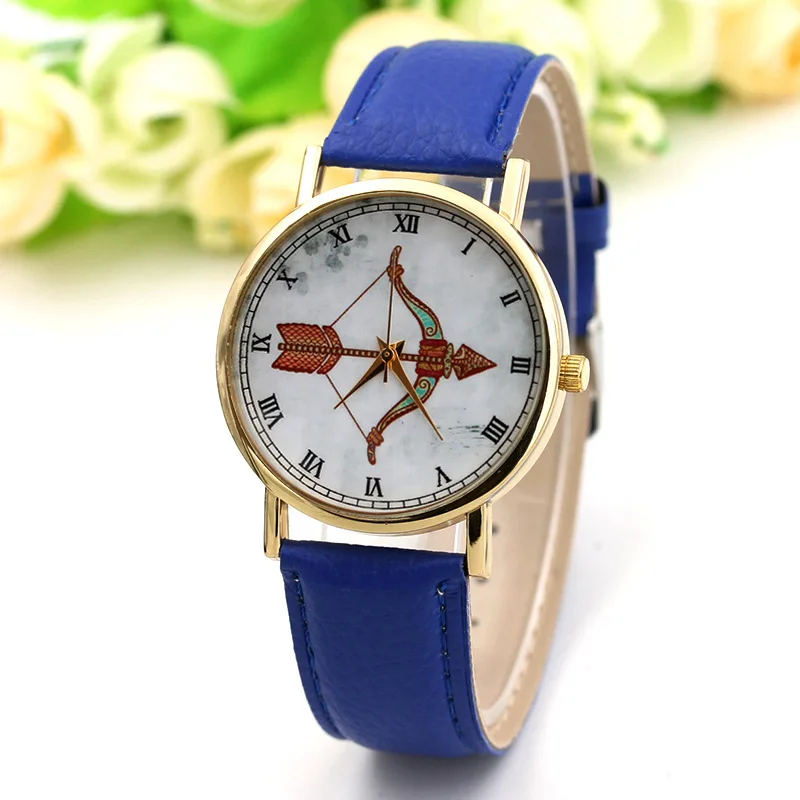 CMK Bow arrow ShooterFashion Casual Quartz Watch Women Rhinestone Leather Strap Relogios Feminino Birthday Christmas gift | Наручные часы