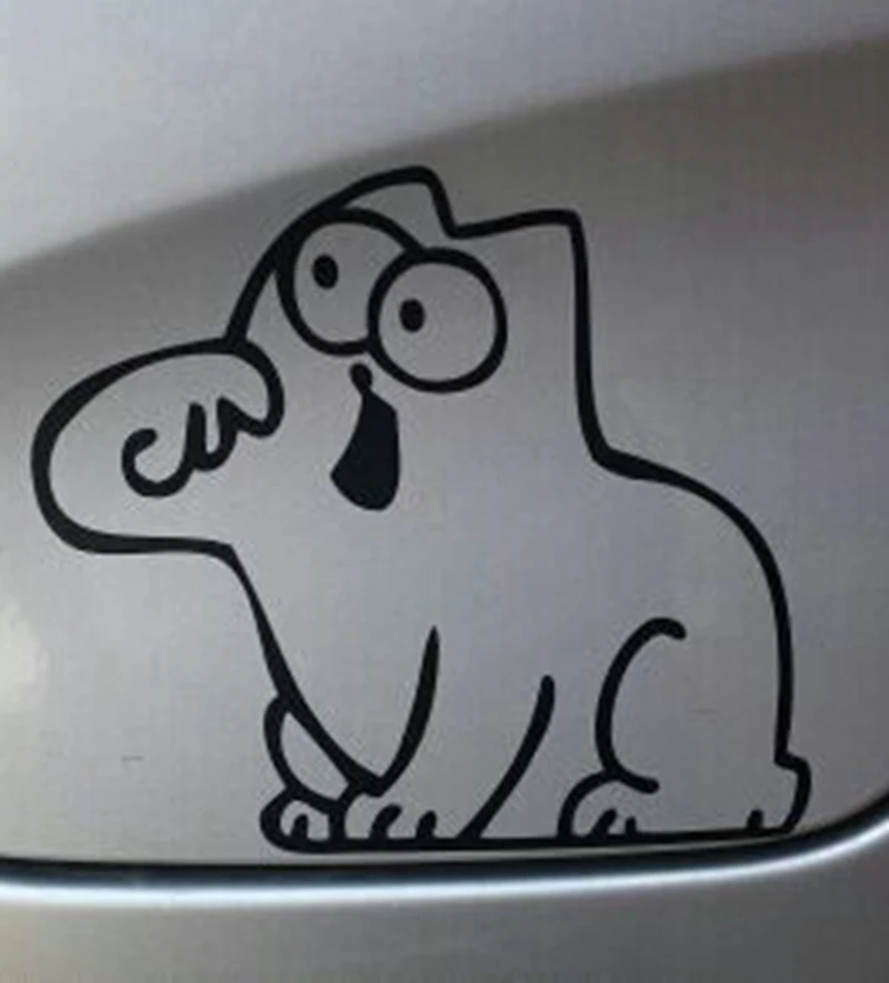 Наклейка с забавным котом Виниловая наклейка голодным для топливного бака | Дом и
