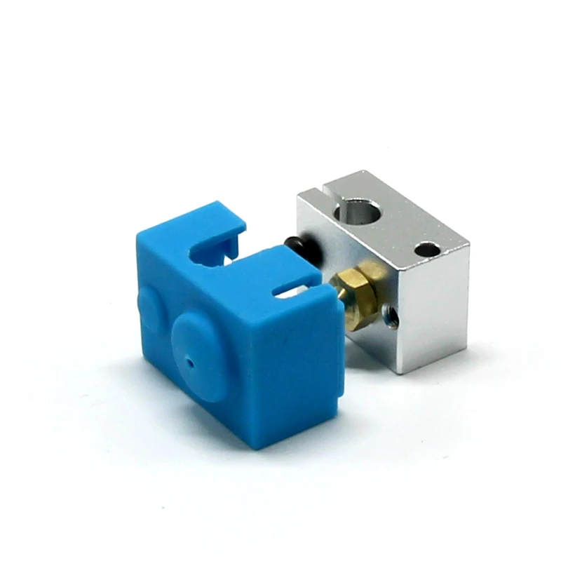 V6 Heating Aluminum Block + Silicone Case with Thermistor for 3D Printer Parts 3d Sensor Hotend Trianglelab Bltouch Titan Extrud |