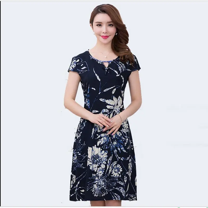 Новинка 2019 женские платья с принтом длинное повседневное хлопковое летнее