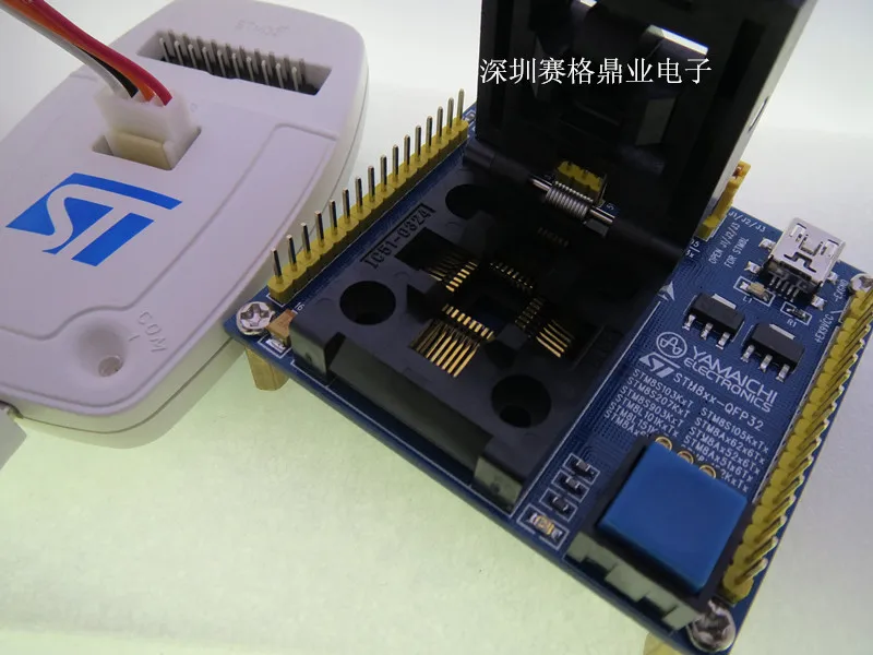 Оригинальное тестовое сиденье ST IC STM8 STM8S103 STM8L горящая программа STM8A QFP32 гнездо
