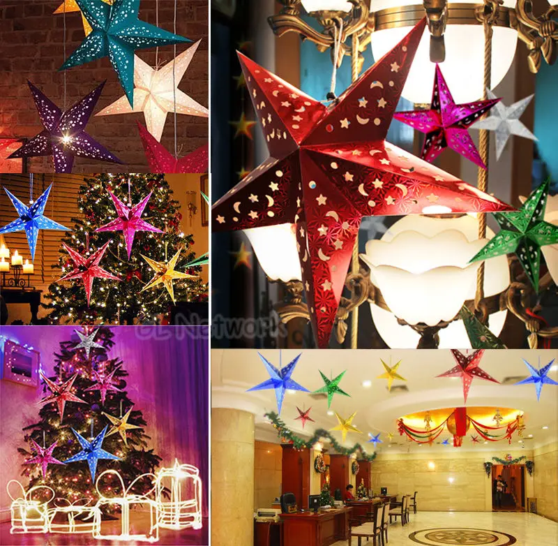 2017 подвески для рождественской вечеринки пентаграмма абажур елка домашний декор