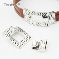dmtry 5set fashion buckle high quality antique silver jewelry findings hook clasp for 153mm flat leather round leather lc0063