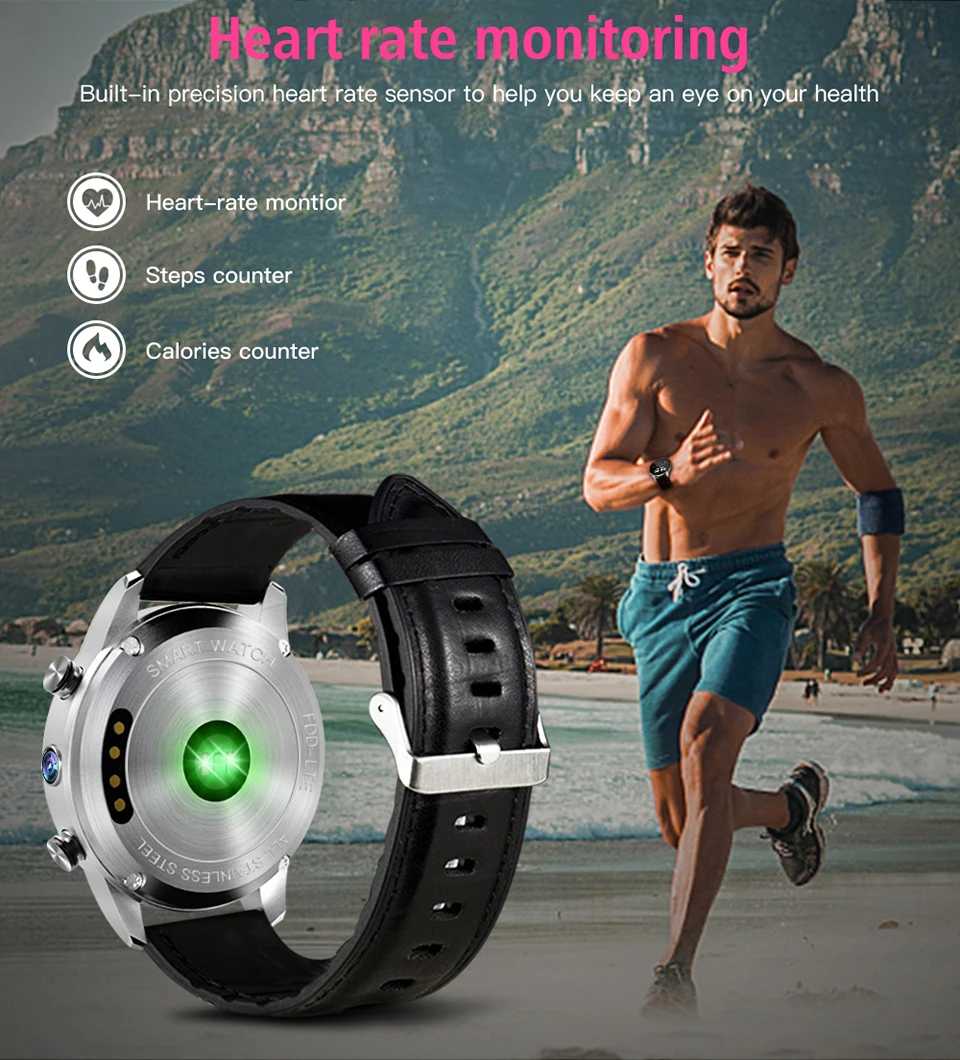 Keoker Smartwatch Классическая Бизнес Для мужчин Android 7,1 1,39 дюйма BLuetooth 4G Поддержка sim-карты WI-FI gps Smartwatches Для мужчин