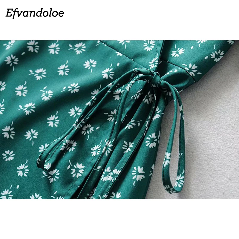 Женское короткое платье с запахом Efvandoloe зеленые вечерние платья трапециевидной