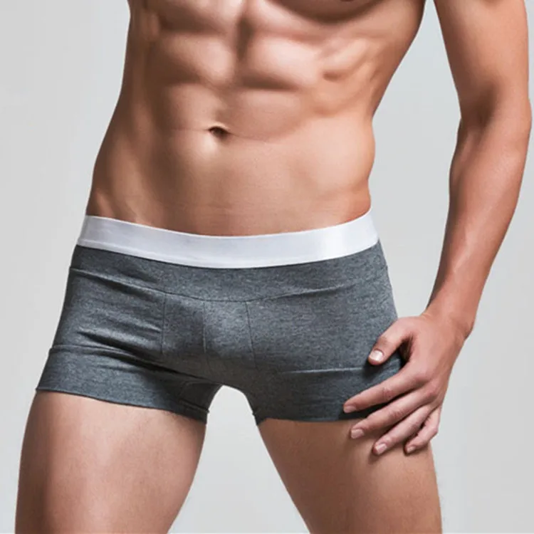 Бренд Superbody, базовый стиль, мужское нижнее белье, хлопковые боксеры, сплошные швы, U выпуклый дизайн, сексуальные, низкая талия, мужские боксеры, шорты