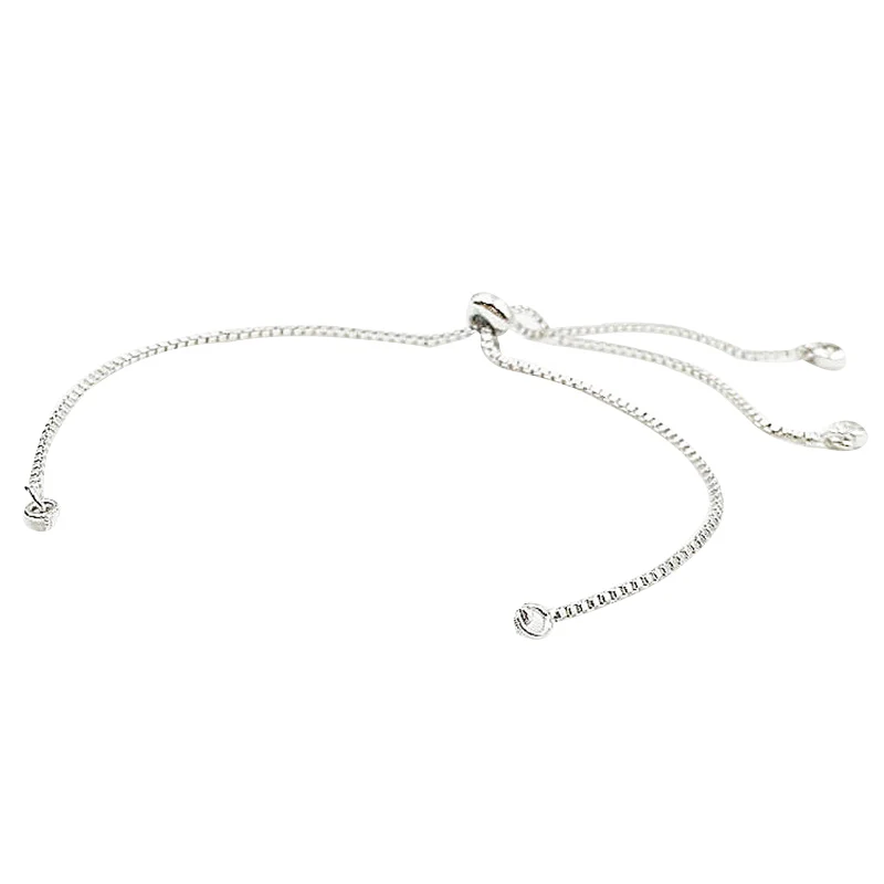 Регулируемый браслет-цепочка в коробке с хрустальными концевыми бусинами, подходящая медь, кубический цирконий, микро проложенные бусинки и браслеты, ювелирное изделие, подарок другу