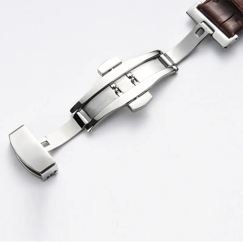 Ремешок для часов с застежкой бабочкой браслет Croco Grain Pulseira Размер 14 16 18 19 20 21 22 24