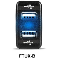 FTUX-B Высокая стоимость-эффективная 12-24 в двойной порт USB Автомобильное зарядное устройство с светодиодный светильник 5 в 4.2A быстрое автомобильное зарядное устройство для Toyota Corolla/Prado/eiz - Название цвета: FTUX-B