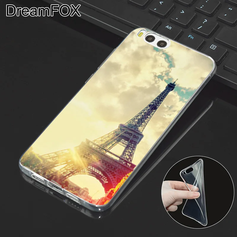 DREAMFOX M122 Париж Эйфелева башня Мягкий ТПУ силиконовый чехол для Xiaomi Mi Note 2 3 4 5 6 8 SE M5 4C