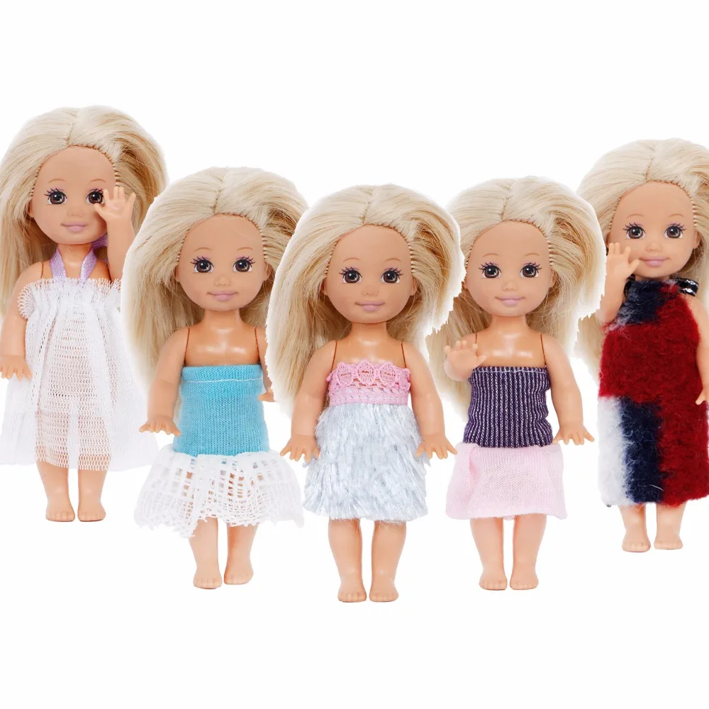 Милые случайные 5 шт./лот мини наряд блузка брюки юбка платье Аксессуары Одежда