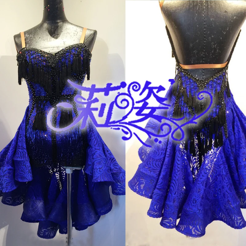 

Latin Dance Dress Salsa Tango Cha cha Ballroom Rhinestone