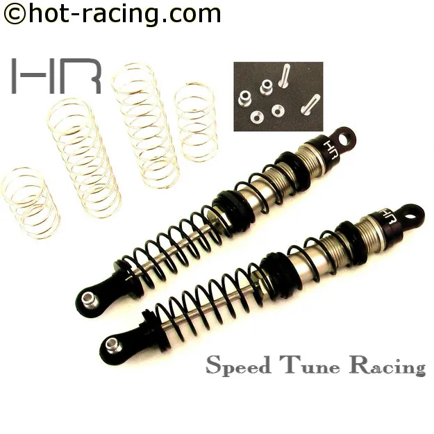 Двойная пружина Жесткий анодированный резьбовой шок с красным акцентом подходит