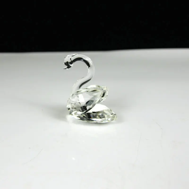 Красивый Кристальный стеклянный Swan миниатюрные фигурки животных рождественский