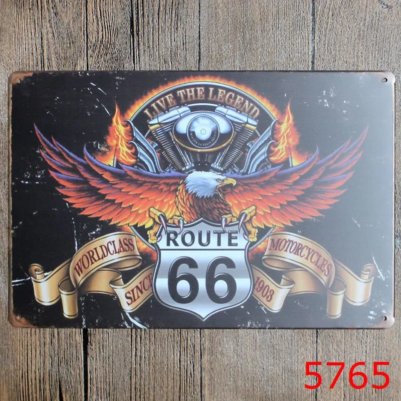 Настенный Декор для дома I Love Riding US Route 66 мотоциклы художественная живопись налет