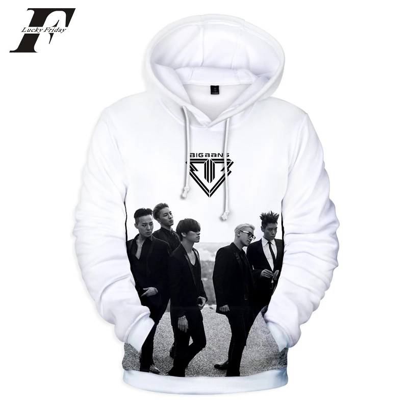 harajuku 3D BIGBANG KPOP толстовки кофты для женщин мужчин одежда с длинным рукавом капюшоном хип хоп топы корректирующие плюс размеры