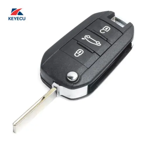 KEYECU Новый дистанционный брелок 3 кнопки 433 МГц с ID46 чип внутри для Peugeot 208 308 508 3008 5008