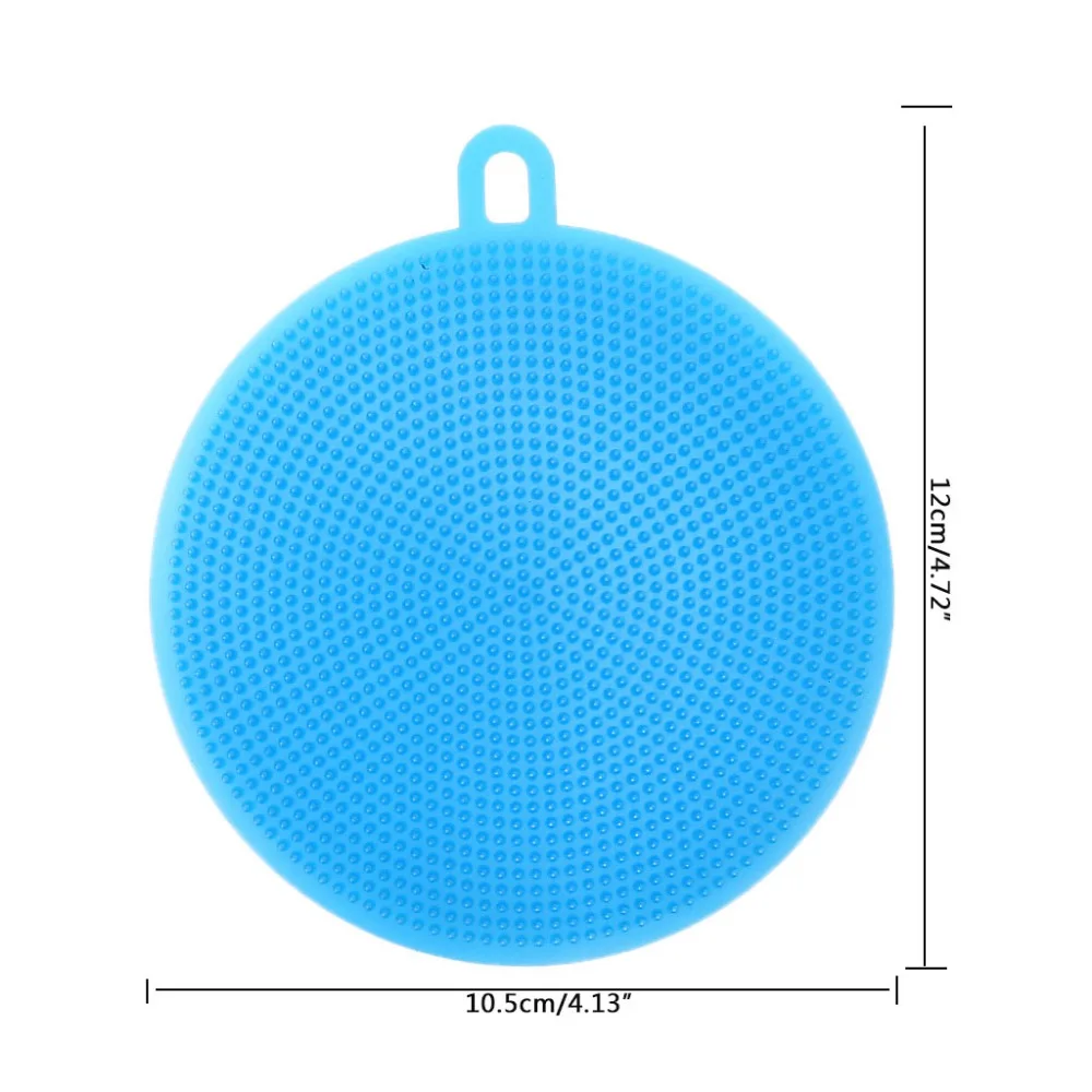 ANENG Kitchen Cleaning Tool Round Silicone Brush Clean Dish Bowl Pot Pan Scouring Pad |