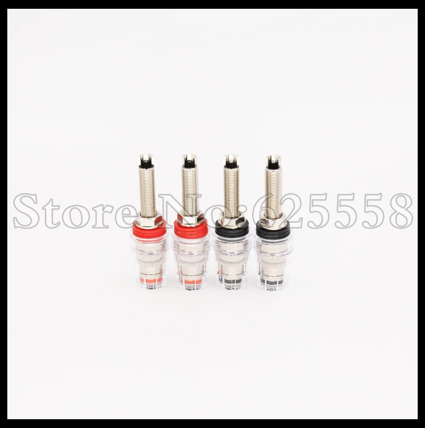 4 pcsX HI-END Rhodium Plated Amplifier Speaker Terminal Binding Post