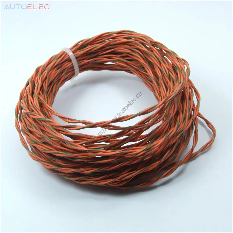 OrangGreenOrangBrown 10 метров витой Can-bus 22awg ПВХ электронный провод электронный кабель для автомобиля ECU ремонт провода VW, Audi, Skoda Golf, Passat - Цвет: OrangGreenOrangBrown