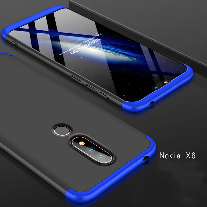 

For Nokia X6 2018 Case 360 Degree Full Matte Drop-proof Cover Armor Cases For Nokia X6 2018 TA-1099 TA-1109 Phone Case Cover