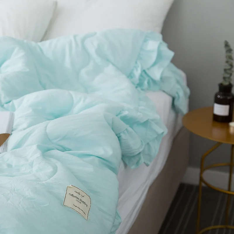 Мягкое воздухопроницаемое одеяло из пузырьковой пряжи плотное летнее простыня