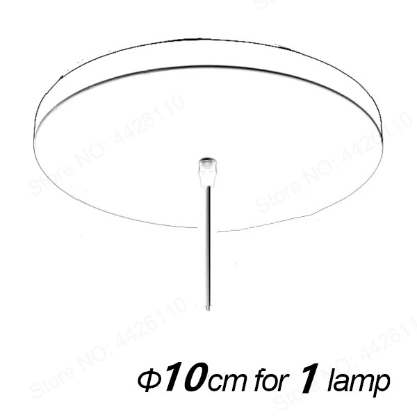 Round 10cm 1 lamps Подвесной светильник аксессуар 3 лампы Длинные круглые потолочные навесы для подвесных светильников Подвесная лампа DIY - Цвет корпуса: Round 10cm 1 lamps