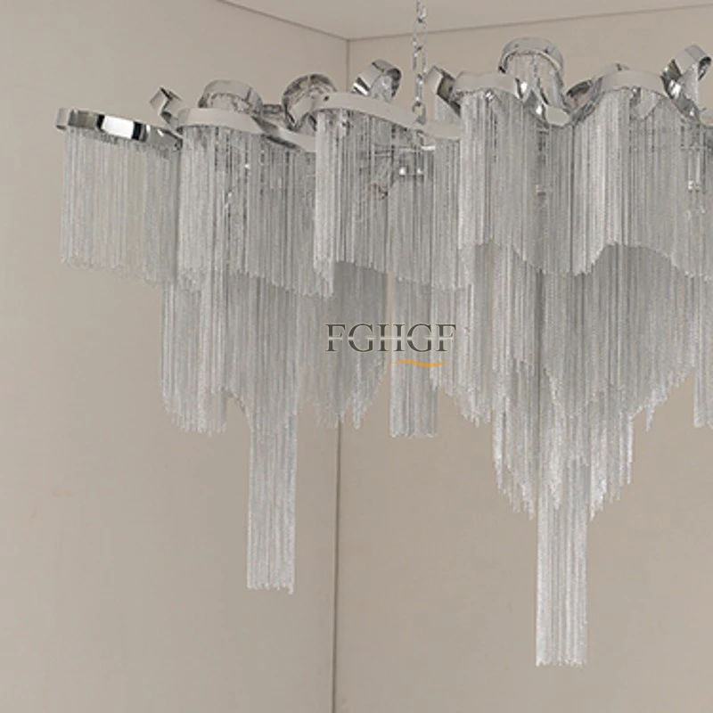 Новая алюминиевая цепочка люстра светильник винтажная Империя Подвесная лампа