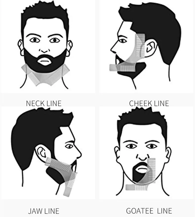 1 шт. мужской борода формирующий шаблон для укладки волос усы резка бритвы