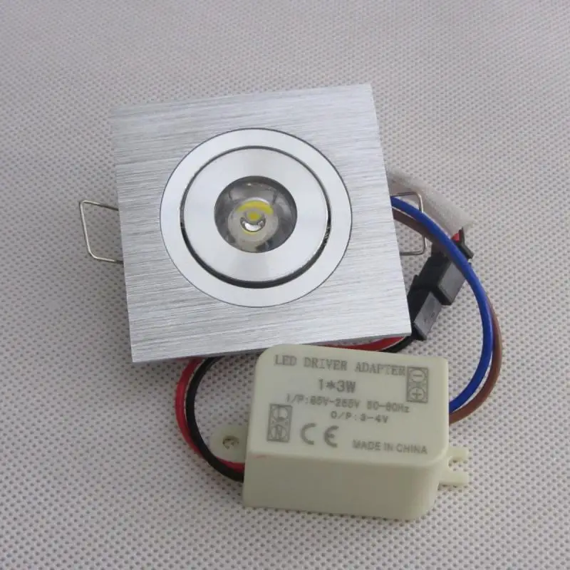 Квадратный Небольшой СВЕТОДИОДНЫЙ потолочный светильник 1 Вт 3 встраиваемый