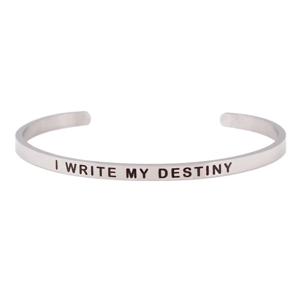 Браслет из нержавеющей стали I AM UNSTOPPABLE с гравировкой положительная