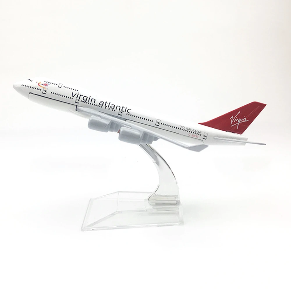 1/400 весы летательный аппарат B747 Virgin Atlantic 16 см сплав самолет Boeing 747 модель игрушки