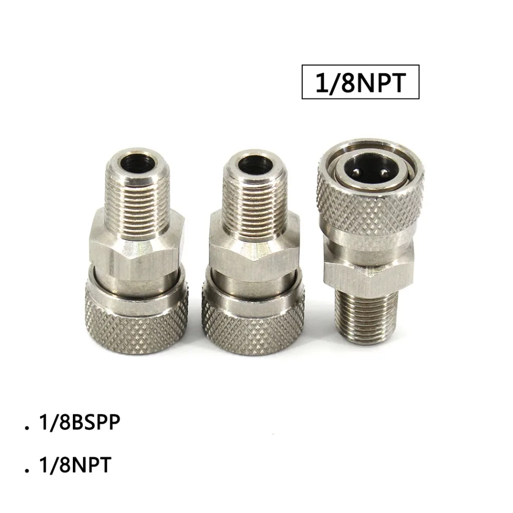 PCP Airforce Пейнтбольный разъем 1/8npt быстроразъемный соединитель BSPP из нержавеющей