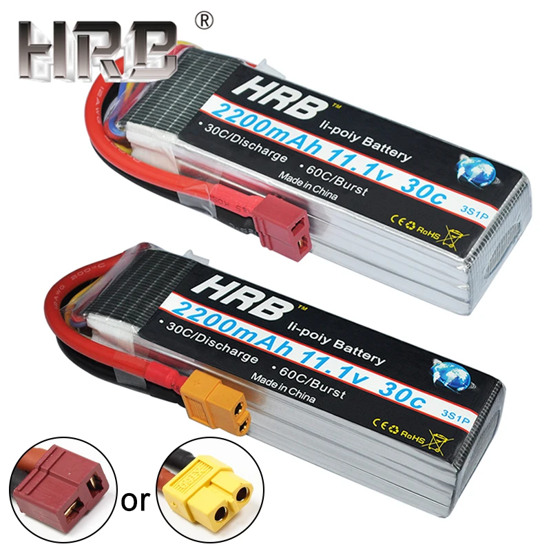 HRB 2200mAh 2S 7,4 V Lipo батарея T Deans 30C 3S 11,1 V 14,8 V 18,5 V 22,2 V XT60 3,7 V 4S 5S 6S для радиоуправляемых автомобилей bayangtoys x21