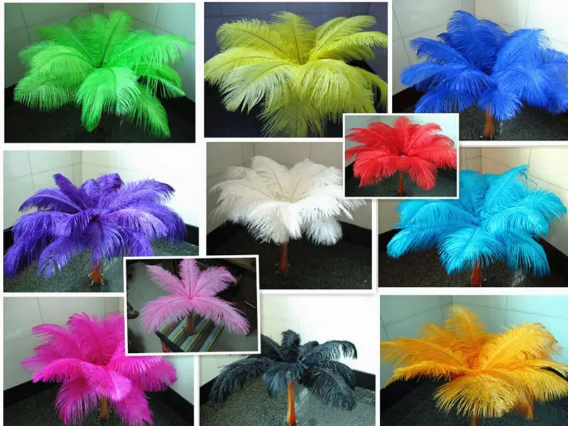 

Wholesale natural Hard rod 100pcs/lot red Ostrich Feathers 25-30cm / 10"-12" Wedding Birthday Christmas Decorations