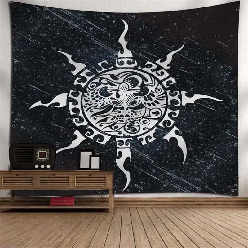 wall tapestry polyester mandala towel moroccan gabilenovye on the sun moon eyes palm energy | Дом и сад