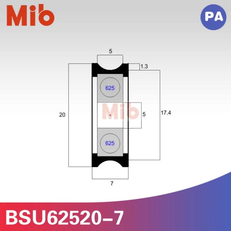 1 шт./лот нейлоновый черный цвет белый алюминиевый сплав U/V рифленый Тип 625zz