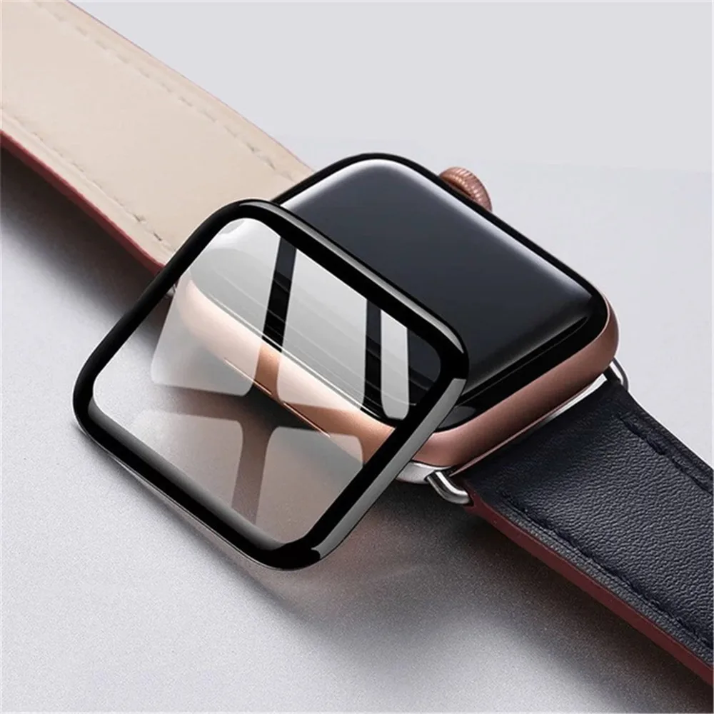 Закаленное стекло для Apple Watch Series 3 2 1 38 мм 42 3D пленка с закругленными краями защита